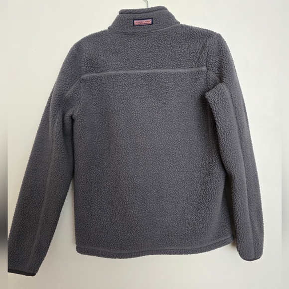 Vineyard Vines Sherpa Harbor 1/2-Zip Pullover Gray - Picture 3 of 5